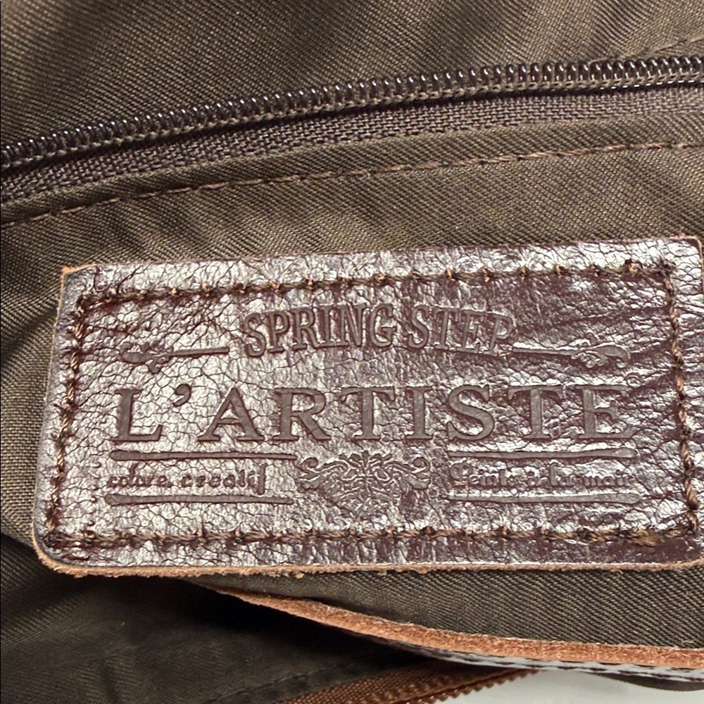 Spring Step L’artiste Leather Patchwork Crossbody… - image 8